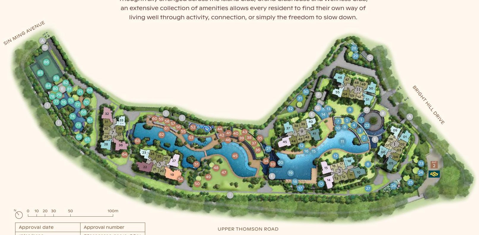 Site plan of Thomson Reserve